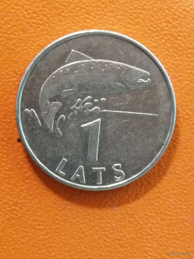 Латвия, 1 лат, 2008 год, KM# 12