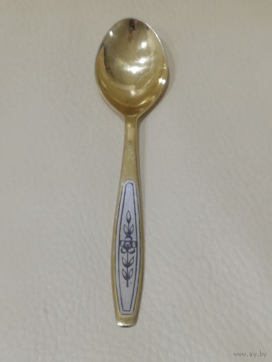 Ложка чайная серебро 875 пробы СССР. Северная Чернь. Вес 25.5гр