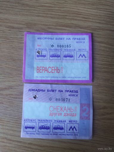 Проездной билет.\3