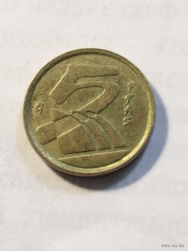 Испания 5 песет 1991