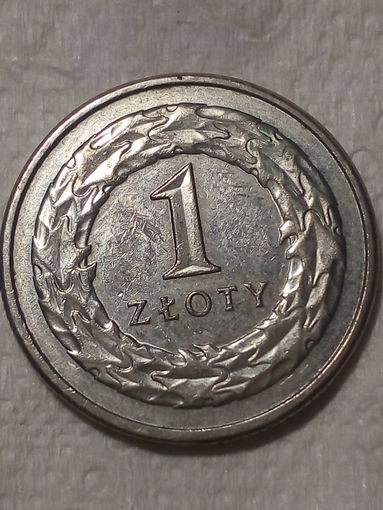 1 злотый Польша 2017 год