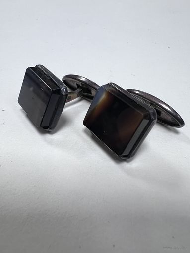 Запонки ссср серебро 875 звезда с рубля