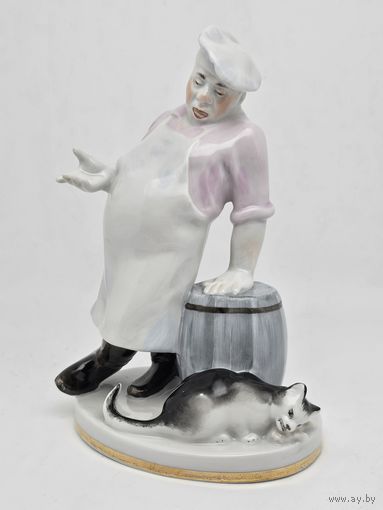 Статуэтка повар и кот