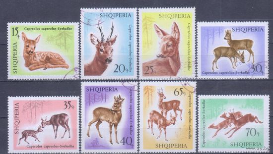 [1048] Албания 1967. Фауна.Косуля. Гашеная серия. Кат.гаш.5,5 е.