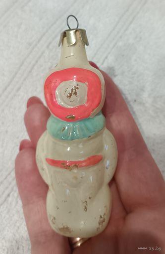 Ёлочные игрушки, стекло. Космонавт