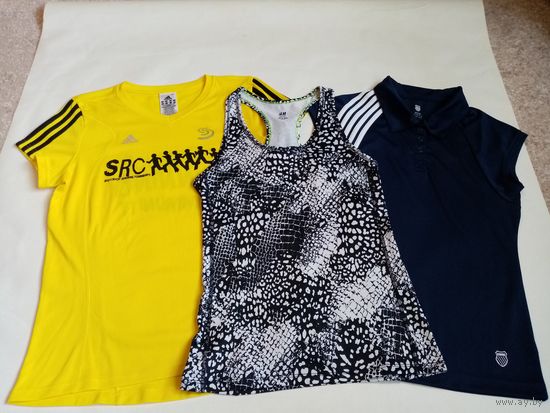 Лот женских футболок, маек Adidas, H&M, K-SWISS.