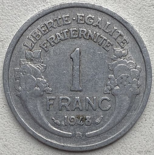 Франция 1 франк 1948 г. B