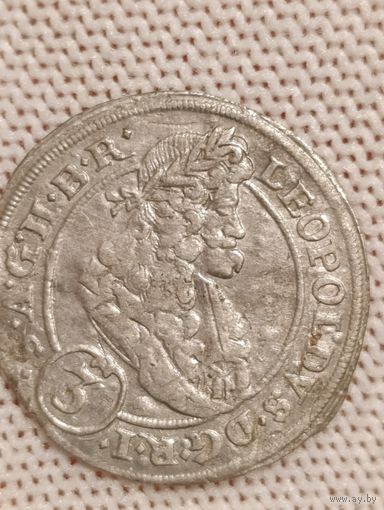 Монета Австрия 3 крейцера.