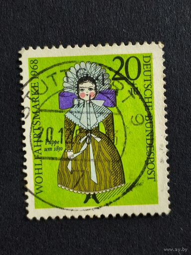 Германия 1968. Благотворительные почтовые марки - Куклы