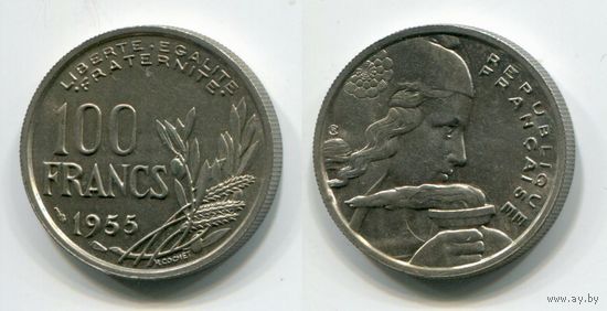 Франция. 100 франков (1955, aUNC)