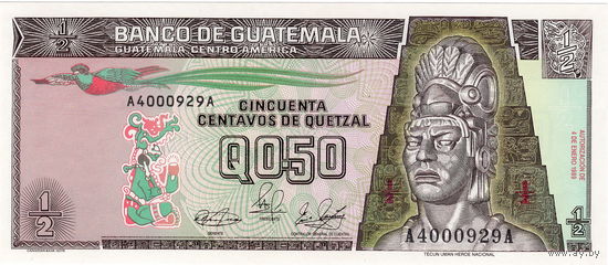 Гватемала, 0,5 кетцаль, 1989 г., UNC