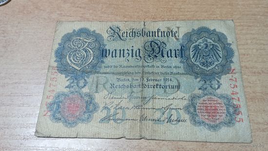 20 Марок 1914 года Германии *7547555
