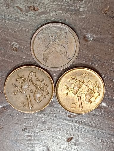 ЮАР 1 цент 1981 , 1983 года и 2 цента 1994 года .