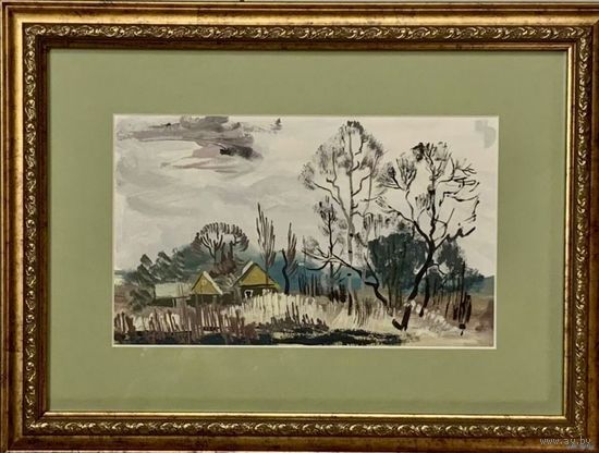 Юзвук В.С;масло/бумага; Пейзаж;16х26 см.