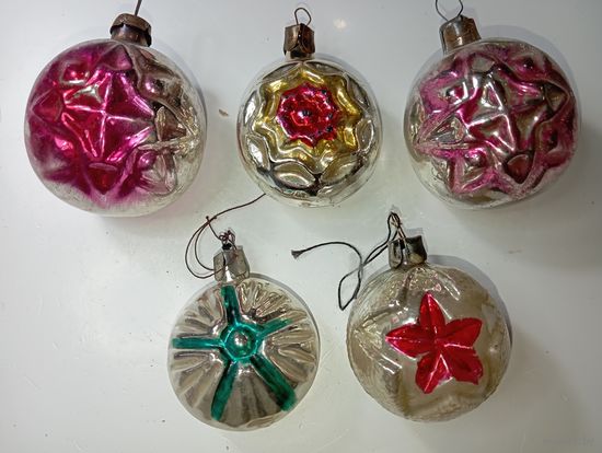 Ёлочные игрушки - Звёздочки , СССР .
