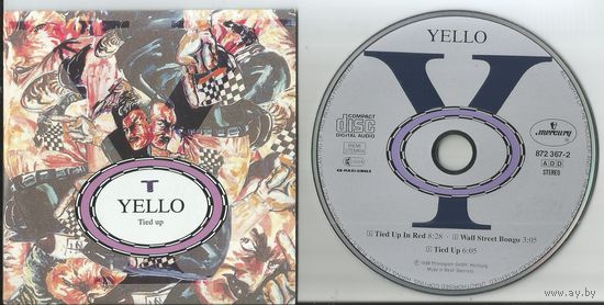 YELLO - Tied Up In Red/ Wall Street Bongo / Tied Up (GERMAN 1988 CD single)