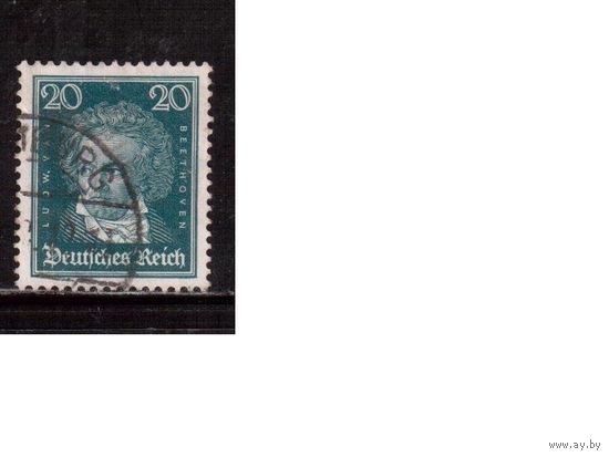Германия(Рейх)-1926,(Мих.392)   гаш. , Стандарт, Бетховен(3)