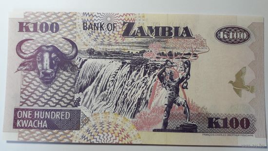 Замбия, 100 квача 2006 г. Серия CH/03. UNC.