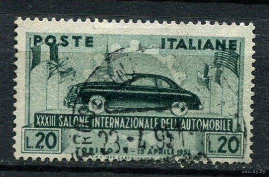 Италия - 1951 - 33-й Международный автомобильный салон в Турине - [Mi. 828] - полная серия - 1 марка. Гашеная.  (Лот 91AC)