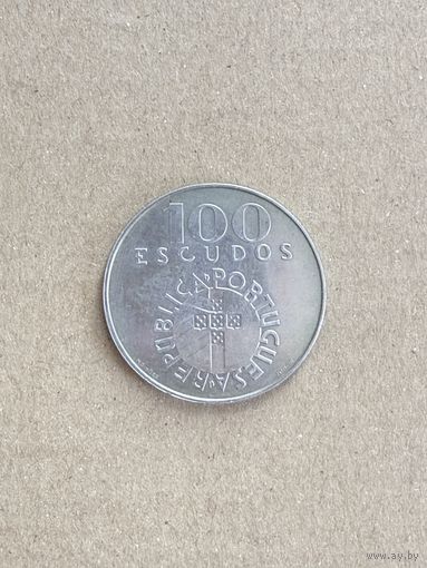 Португалия 100 эскудо 1974. Серебро