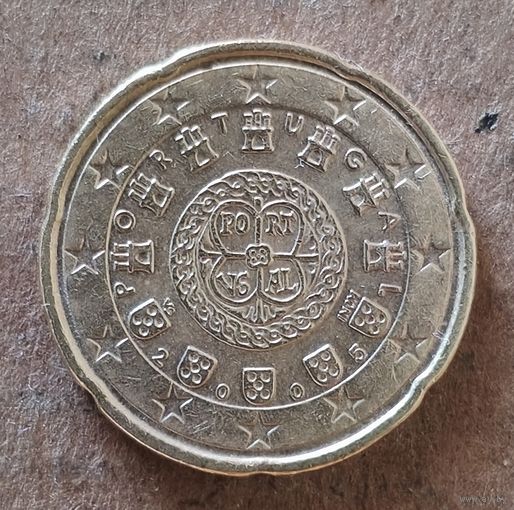 Португалия 20 евроцентов 2005 г.,  KM# 744