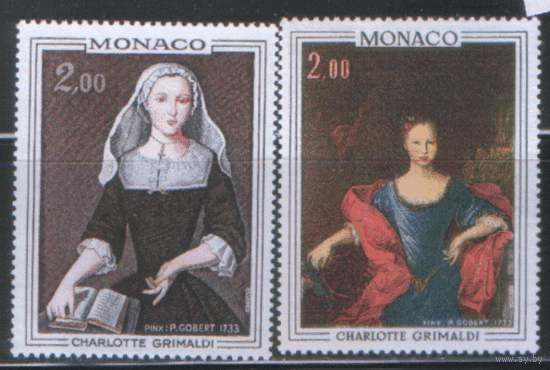 МОН. М. 1102/03. 1974. Живопись. Шарлотта Гримальди. ЧиСт.