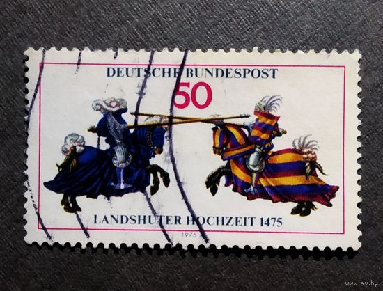 Марка Германия 1975 год Рыцарский турнир