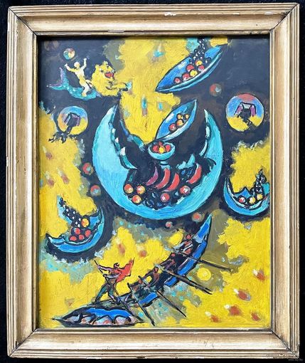 Кищенко А. М. Планета Храмова. Картон. Масло. Размер: 40/50см; в родной раме:48/58см;