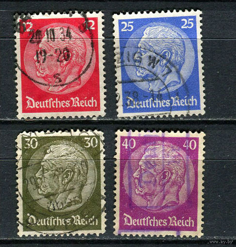 Рейх (Веймарская республика) - 1933/1936 - Гинденбург - 4 марки. Гашеные.  (Лот 21HS)-TG3P11
