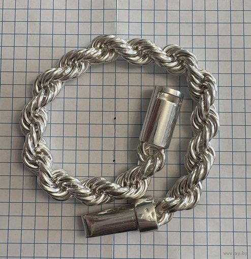 Браслет 875 проба . Вес 82.3 грамма . Длина 24 см