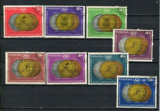 Панама - 1968 - Зимние Олимпийские игры. Медали - 8 марок. Гашеные.  (Лот 35JT)-T25P5