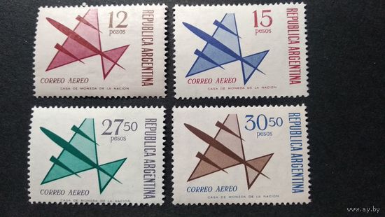 АРГЕНТИНА\153с\ 1965  авиация авиапочта  кц7.5ми  MNH