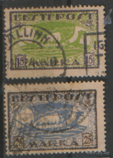 ГВ. ЭСТ. М. 13,14а. 1919. Корабли викингов. ГаШ.