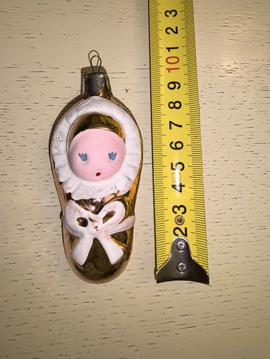 Ёлочная игрушка 50х годов "младенец"