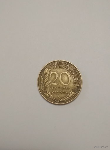 Франция / 20 сантимов / 1964 год