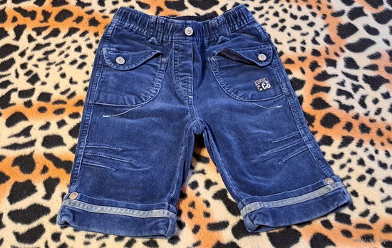 Шорты синие велюр на 3-5лет, б.у в хорошем состоянии