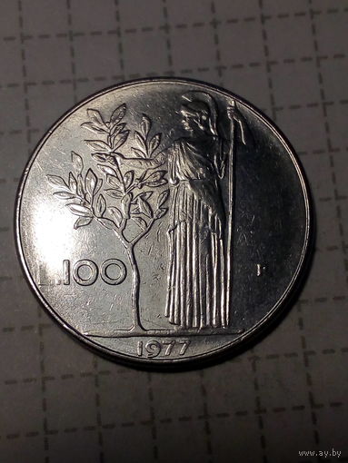 100 лир Италия  1977 год