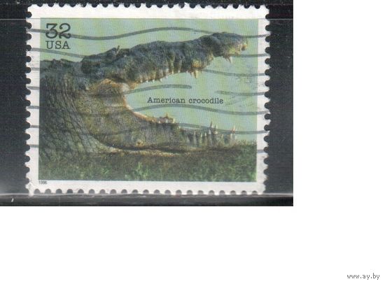США-1996 (Мих.2772) , гаш., Фауна, Крокодил