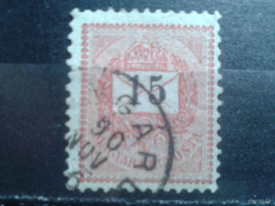 Венгрия 1888-98 Стандарт 15 крейцеров 12 1/2:12