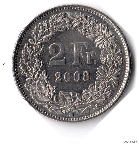 Швейцария. 2 франка. 2008 г.