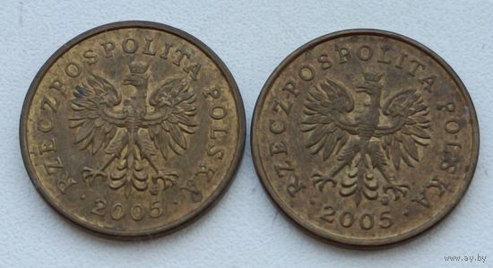 Польша. 2 гроша 2005 года.