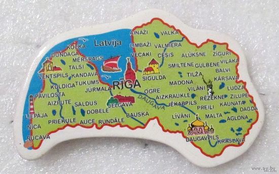 Магнит на холодильник Латвия