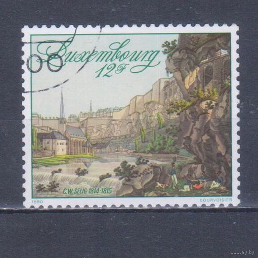 [423] Люксембург 1990. Культура.Искусство.Пейзаж.Живопись. Гашеная марка.