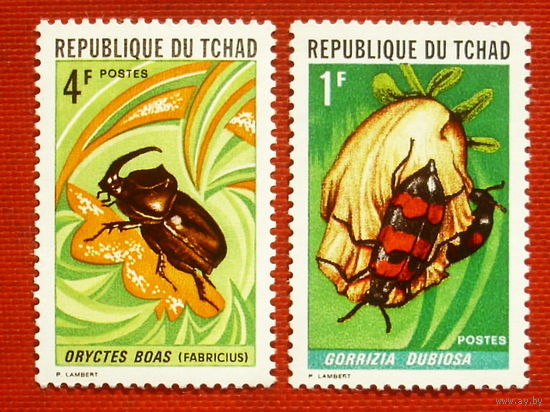 Чад. Паук. Насекомые. ( 2 марки ) 1972 года. 5-19.