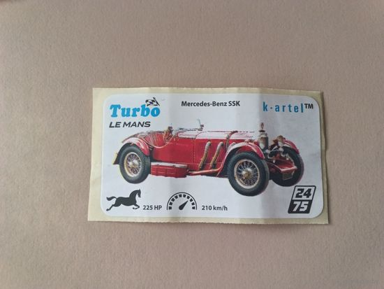 Наклейка Turbo Le Mans Турбо Ле-Ман  номер 24