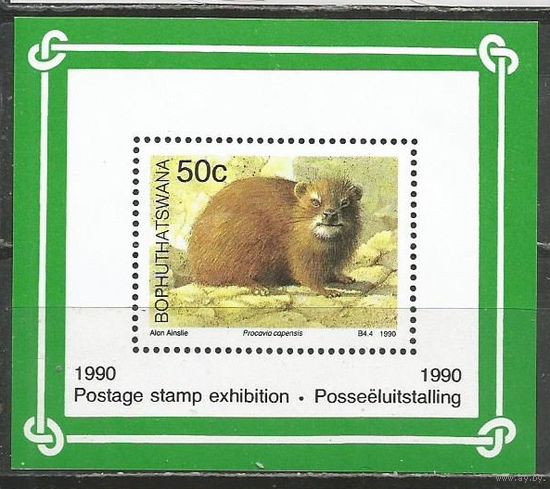 Батутатсвана. Капский даман. 1990г. Mi#Бл5.