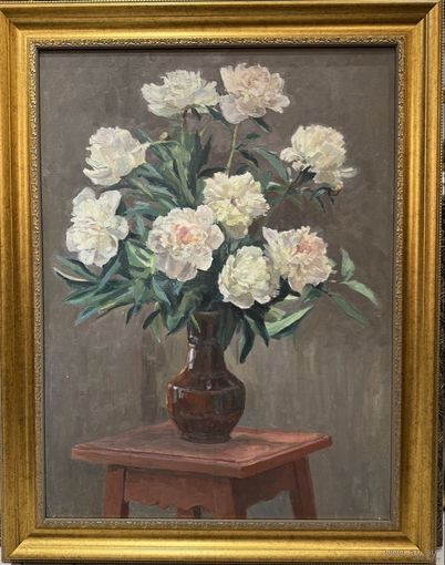 Бржозовский Г.Ф "Пионы". Холст, масло. Размер 60х80 см.