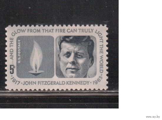 США-1964, (Мих.860) , ** , Личности , Кеннеди(одиночка),(2)