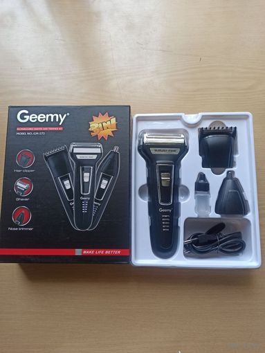 Беспроводная система Geemy GM-573 , 3 в 1 (бритва, машинка, триммер)