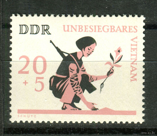 ГДР - 1966г. - Непобедимый Вьетнам - 1 марка - полная серия, MNH [Mi 1220]. #O-Se-Z-1-33